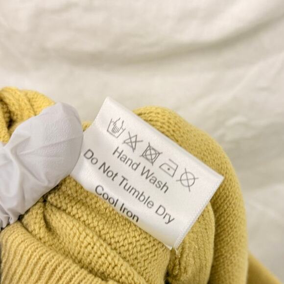 CAARA Wool Blend Mustard Yellow Jogger Pant Small Loungwear Casual Cozy - Picture 4 of 6